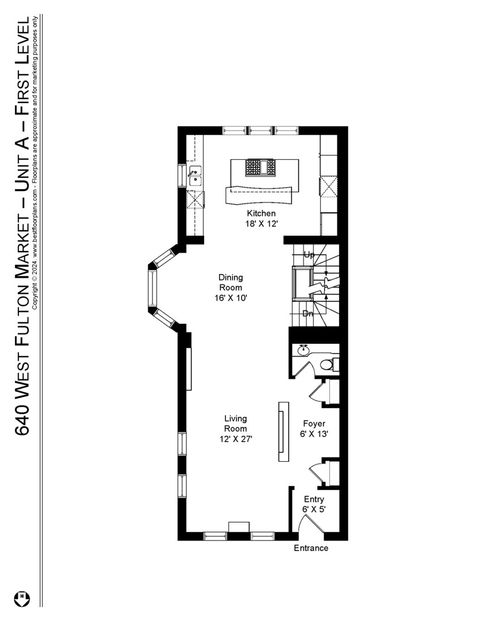 Tiny photo for 640 W Fulton Street #A, Chicago, IL 60661 (MLS # 12555130)