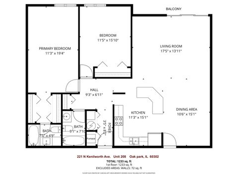 Tiny photo for 221 N Kenilworth Avenue #208, Oak Park, IL 60302 (MLS # 12556685)