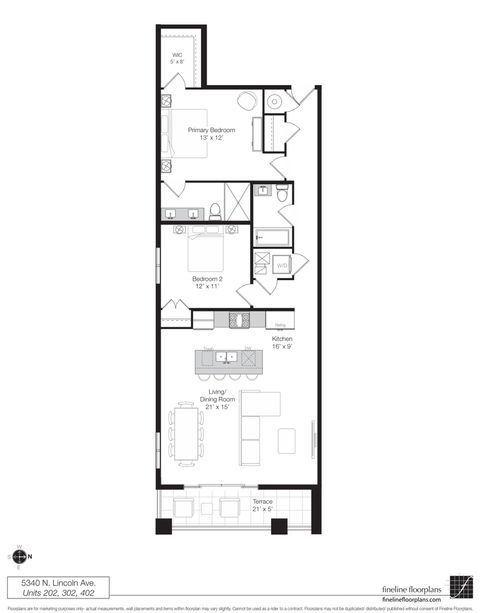 Tiny photo for 5340 N Lincoln Avenue #202, Chicago, IL 60625 (MLS # 12543578)