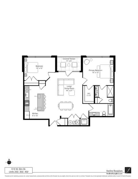 Tiny photo for 515 W Elm Street #302, Chicago, IL 60610 (MLS # 12738396)