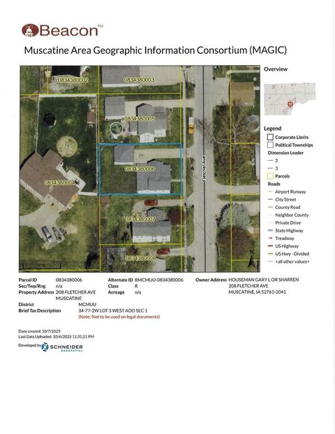 Tiny photo for 208 FLETCHER Avenue, Muscatine, IA 52761 (MLS # QC4268161)