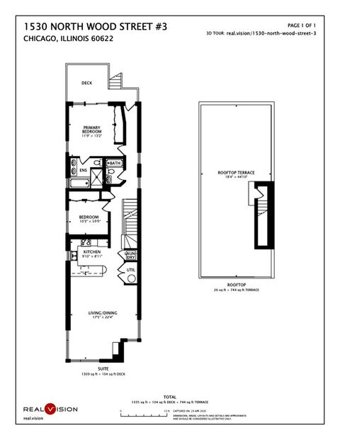 Tiny photo for 1530 N WOOD Street #3, Chicago, IL 60622 (MLS # 12594496)