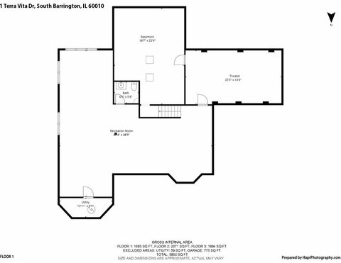 Tiny photo for 1 Terra Vita Drive, South Barrington, IL 60010 (MLS # 12499858)