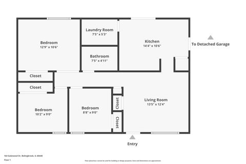 Tiny photo for 164 Galewood Drive, Bolingbrook, IL 60440 (MLS # 12600949)