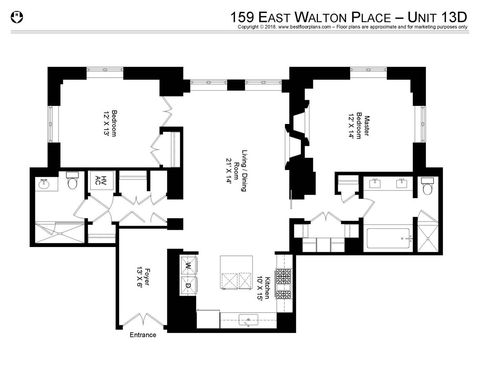 Tiny photo for 159 E Walton Place #13D, Chicago, IL 60611 (MLS # 12612078)