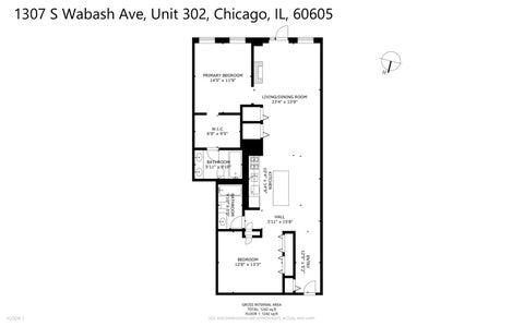 Tiny photo for 1307 S Wabash Avenue #302, Chicago, IL 60605 (MLS # 12739933)