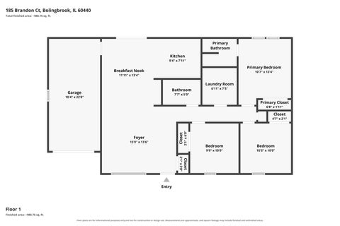 Tiny photo for 185 Brandon Court, Bolingbrook, IL 60440 (MLS # 12764984)