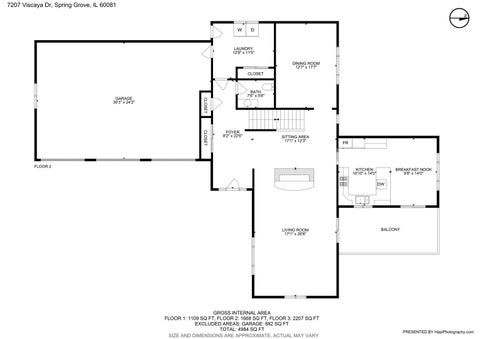 Tiny photo for 7207 Viscaya Drive, Spring Grove, IL 60081 (MLS # 12639035)