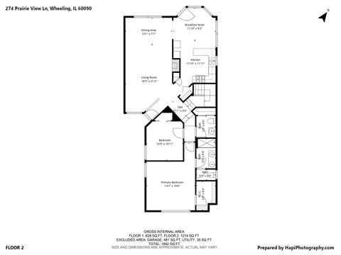 Tiny photo for 274 Prairie View Lane #274, Wheeling, IL 60090 (MLS # 12551845)