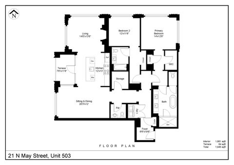 Tiny photo for 21 N May Street #503, Chicago, IL 60607 (MLS # 12607530)