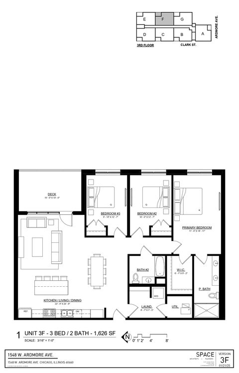 Tiny photo for 1548 W Ardmore Avenue #3F, Chicago, IL 60660 (MLS # 12305980)