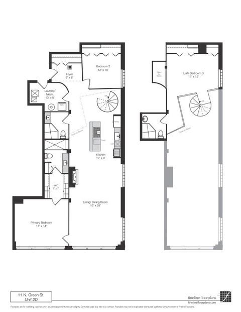 Tiny photo for 11 N Green Street #2D, Chicago, IL 60607 (MLS # 12500469)