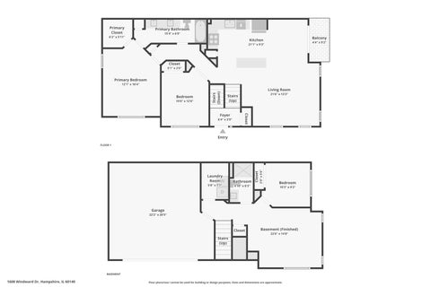 Tiny photo for 1608 Windward Drive #1608, Pingree Grove, IL 60140 (MLS # 12757882)