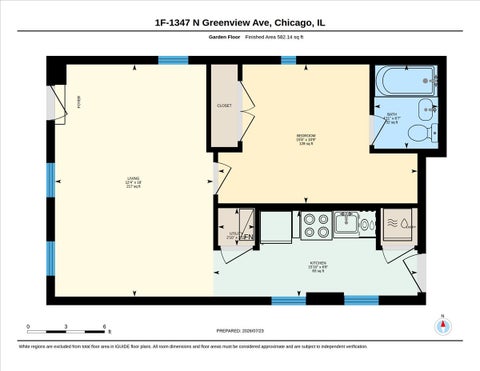 Tiny photo for 1347 N Greenview Avenue #1F, Chicago, IL 60642 (MLS # 12697497)