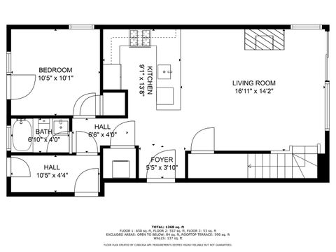 Tiny photo for 1644 W Blackhawk Street #2E, Chicago, IL 60622 (MLS # 12464606)