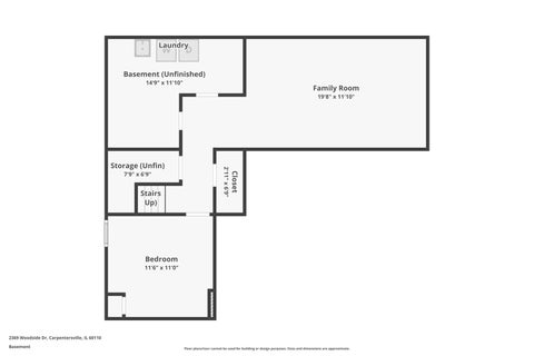 Tiny photo for 2369 Woodside Drive, Carpentersville, IL 60110 (MLS # 12789273)