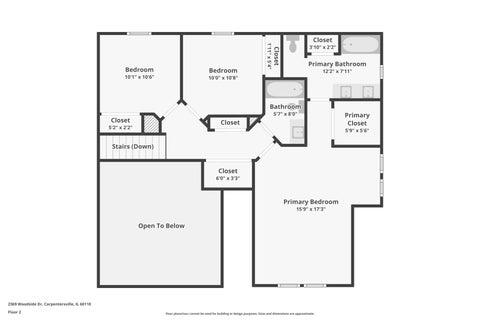 Tiny photo for 2369 Woodside Drive, Carpentersville, IL 60110 (MLS # 12789273)