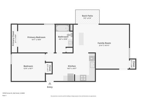 Tiny photo for 15728 Terrace Drive #RO1, Oak Forest, IL 60452 (MLS # 12490079)