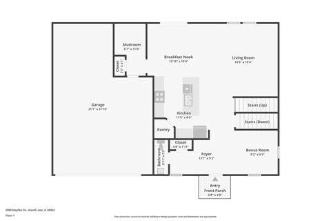Tiny photo for 2009 Mayfair Drive, Island Lake, IL 60042 (MLS # 12766286)