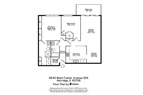 Tiny photo for 8540 W Foster Avenue #504, Norridge, IL 60706 (MLS # 12569216)