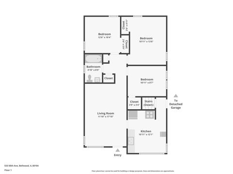 Tiny photo for 533 50th Avenue, Bellwood, IL 60104 (MLS # 12514603)