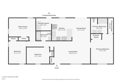 Tiny photo for 4 Larsen Circle, Romeoville, IL 60446 (MLS # 12502513)