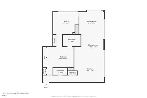 Tiny photo for 1751 N Western Avenue #304, Chicago, IL 60647 (MLS # 12539469)