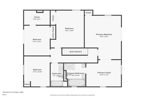 Tiny photo for 1420 Oakton Street, Park Ridge, IL 60068 (MLS # 12521830)