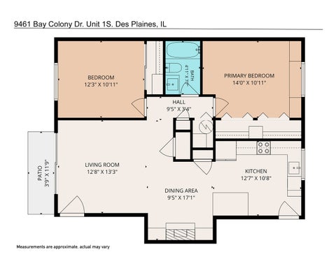 Tiny photo for 9461 BAY COLONY Drive #1S, Des Plaines, IL 60016 (MLS # 12754550)