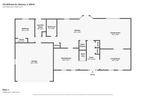 Tiny photo for 733 Millview Drive, Batavia, IL 60510 (MLS # 12766542)