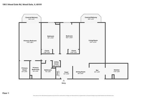 Tiny photo for 190 S Wood Dale Road #1105, Wood Dale, IL 60191 (MLS # 12793525)