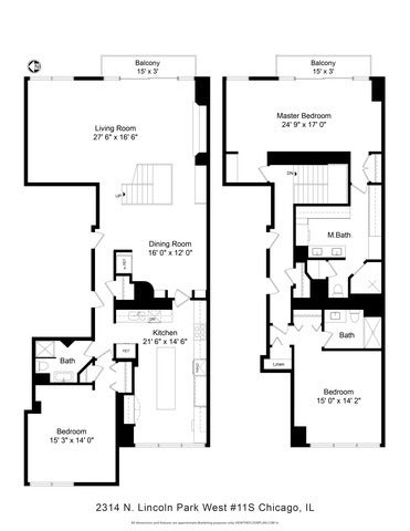 Tiny photo for 2314 N LINCOLN PARK WEST Park #11S, Chicago, IL 60614 (MLS # 12758736)