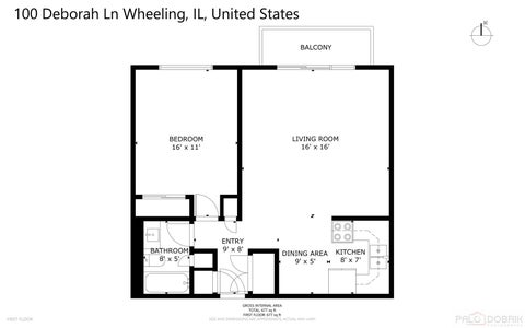Tiny photo for 100 DEBORAH Lane #B18, Wheeling, IL 60090 (MLS # 12769235)