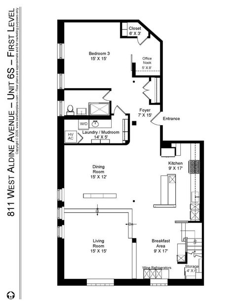 Tiny photo for 811 W Aldine Avenue #6S, Chicago, IL 60657 (MLS # 12736042)