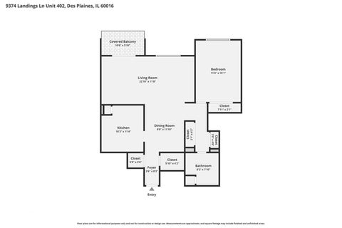 Tiny photo for 9374 Landings Street #402, Des Plaines, IL 60016 (MLS # 12732224)