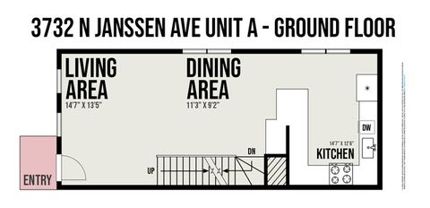 Tiny photo for 3732 N Janssen Avenue #A, Chicago, IL 60613 (MLS # 12452055)