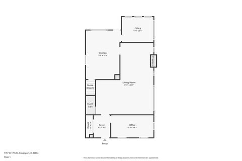 Tiny photo for 1757 W 17th Street, Davenport, IA 52804 (MLS # 100000619)