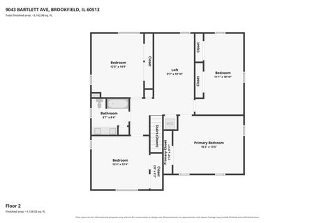Tiny photo for 9043 Bartlett Avenue, Brookfield, IL 60513 (MLS # 12774140)