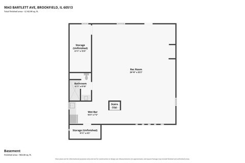 Tiny photo for 9043 Bartlett Avenue, Brookfield, IL 60513 (MLS # 12774140)