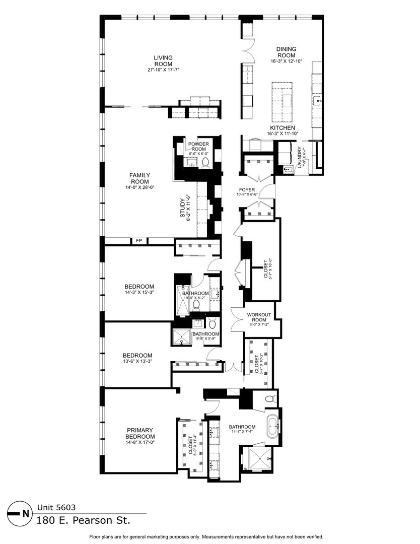 Chicago, Illinois 60611, United States, 3 Bedrooms Bedrooms, ,4 BathroomsBathrooms,Residential,Active,204115