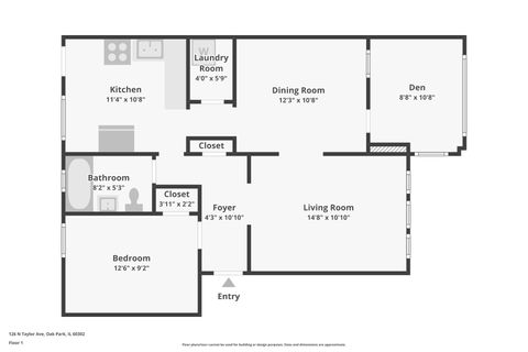 Tiny photo for 126 N Taylor Avenue #1S, Oak Park, IL 60302 (MLS # 12506894)