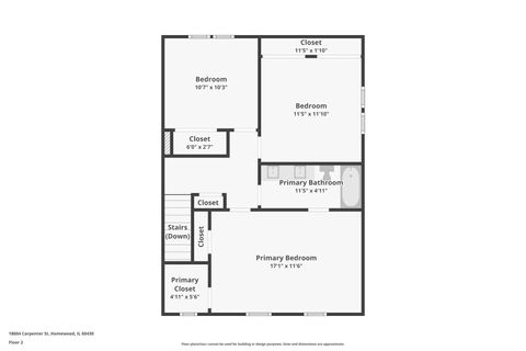 Tiny photo for 18604 Carpenter Street, Homewood, IL 60430 (MLS # 12609815)