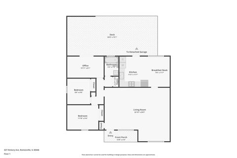 Tiny photo for 327 Hickory Avenue, Romeoville, IL 60446 (MLS # 12526690)