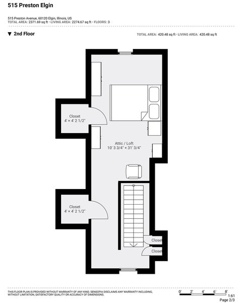 Tiny photo for 515 PRESTON Avenue, Elgin, IL 60120 (MLS # 12781035)