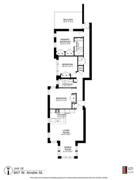Tiny photo for 847 W Ainslie Street #1E, Chicago, IL 60640 (MLS # 12496873)