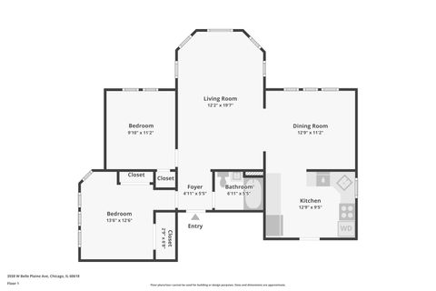 Tiny photo for 3558 W Belle Plaine Avenue #3, Chicago, IL 60618 (MLS # 12489601)