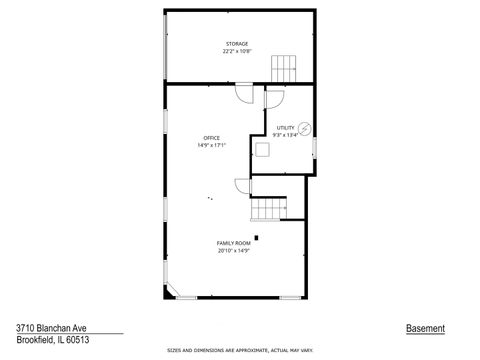 Tiny photo for 3710 Blanchan Avenue, Brookfield, IL 60513 (MLS # 12519420)