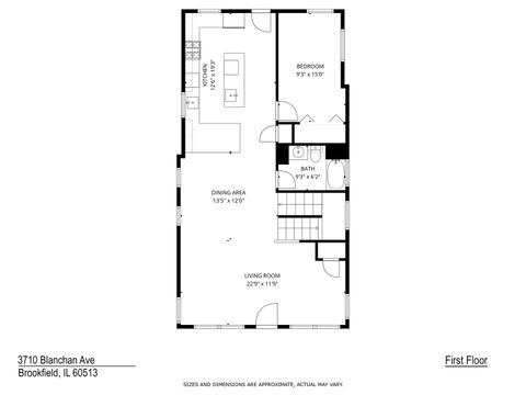 Tiny photo for 3710 Blanchan Avenue, Brookfield, IL 60513 (MLS # 12519420)