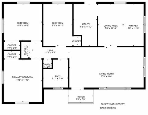 Tiny photo for 5028 156th Street, Oak Forest, IL 60452 (MLS # 12476516)