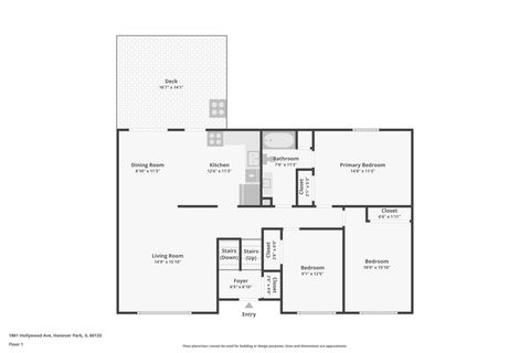 Tiny photo for 1861 HOLLYWOOD Avenue, Hanover Park, IL 60133 (MLS # 12572548)